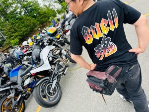 ビューエル会　合同ツーリング buell owners japan anual ride 2024 xb12 安曇野　白馬　大町　ツーリング　ロングツーリング　ハーレー　harley davidson motorcycle touring ブロックタイヤ　tkc80