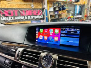 Lexus ls600 ls50 lx570 rx450 rx500 rx350 lc500 レクサス　純正ナビ　後付け　ワイヤレス　CarPlay カープレイ　グーグルマップ　プライムビデオ　動画視聴 hdmi入力　外部入力　aux youtbe iPhone Android Auto ミラーリング　インターフェース　スピーカー交換　マークレビンソン　mark levinson センタースピーカー　名古屋　ホットワイヤード