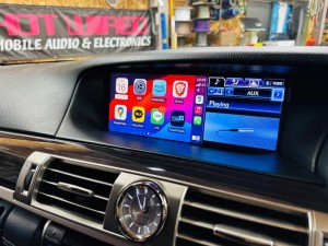 Lexus ls600 ls50 lx570 rx450 rx500 rx350 lc500 レクサス　純正ナビ　後付け　ワイヤレス　CarPlay カープレイ　グーグルマップ　プライムビデオ　動画視聴 hdmi入力　外部入力　aux youtbe iPhone Android Auto ミラーリング　インターフェース　スピーカー交換　マークレビンソン　mark levinson センタースピーカー　名古屋　ホットワイヤード