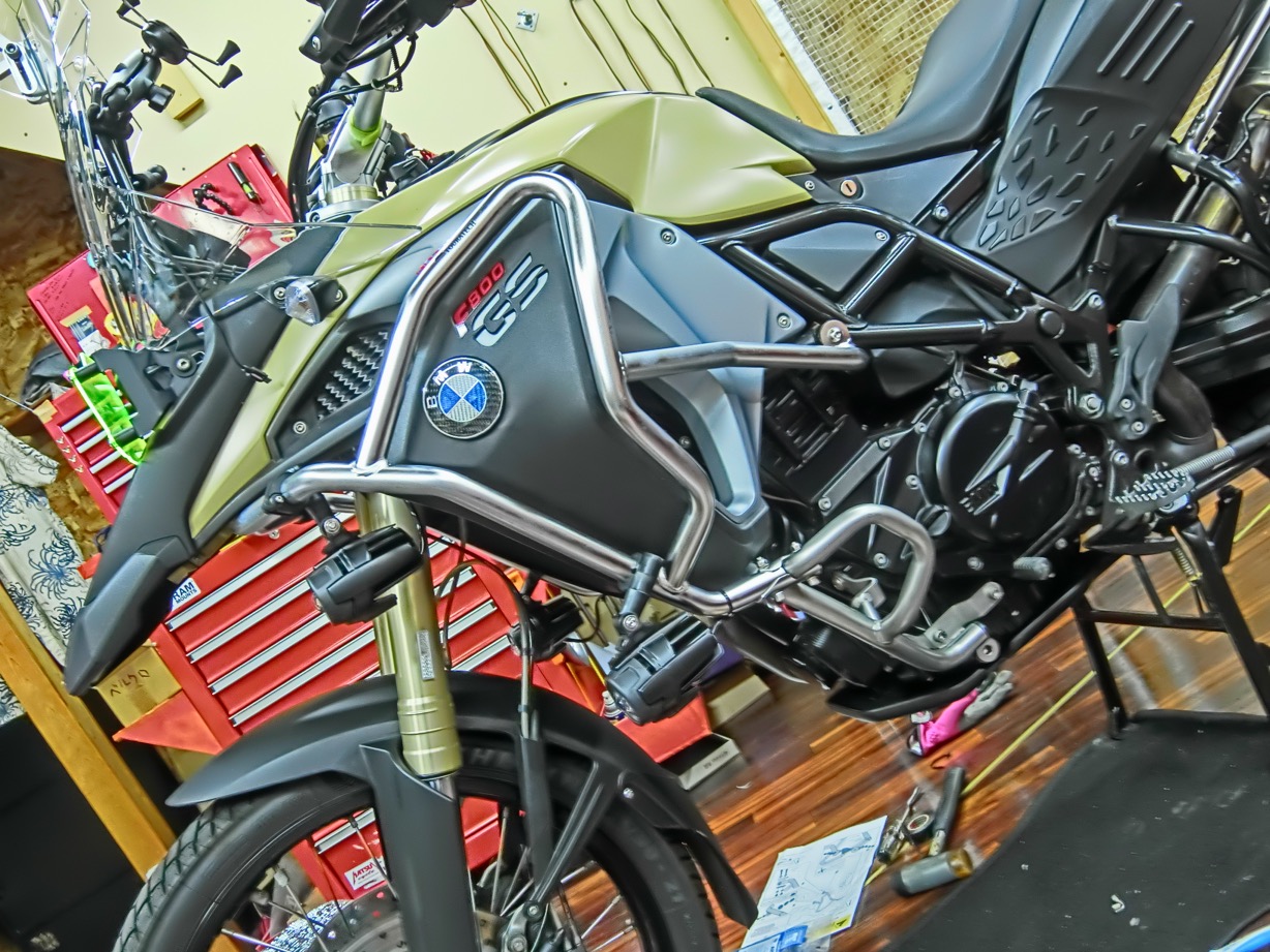 BMW F800GS ADVENTURE クラッシュガード TOURATECH 取り付け完了